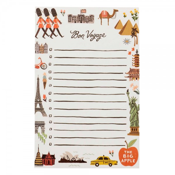 Notepad Checklist Bon Voyage