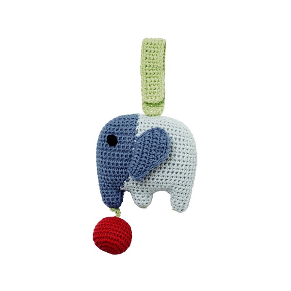 Elefant Sam in Blau Babyspielzeug mit Rassel