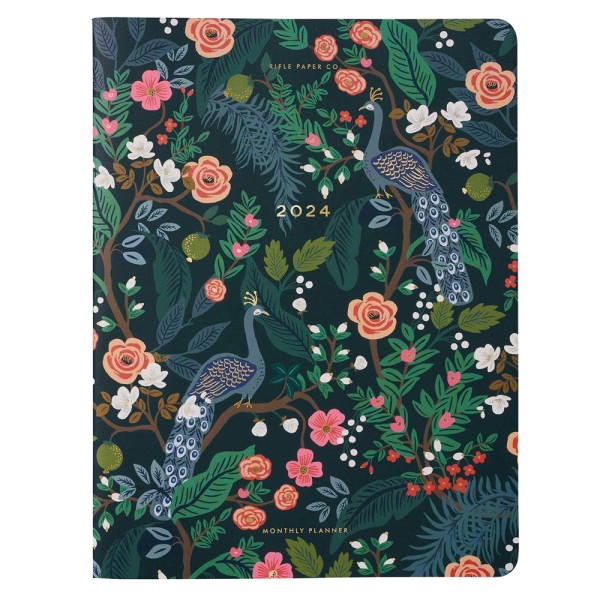 2024 Monthly Planner Notebook Peacock