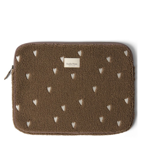 Laptoptasche Teddy 15" · brown hearts