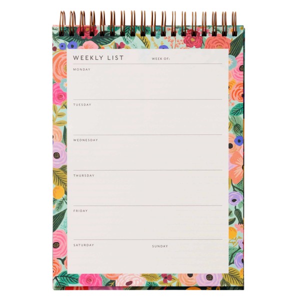 Desktop Weekly Planner undatiert Garden Party