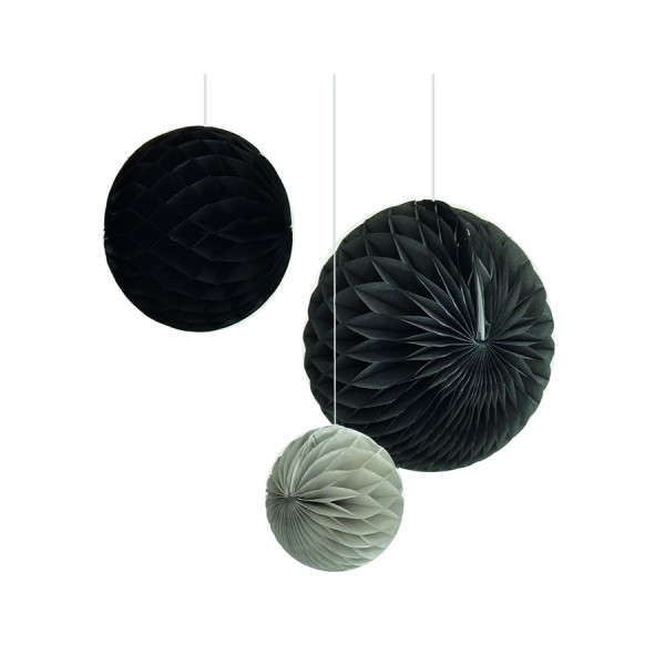 Honeycombs Black 3er-Set