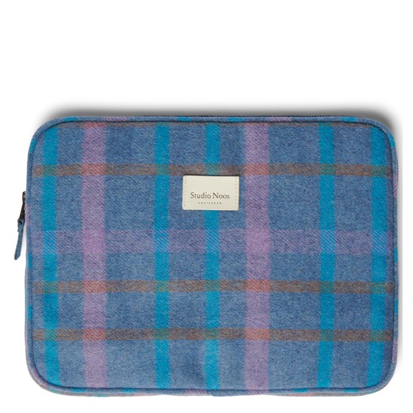 Laptoptasche Wool Checked 13" · sky blue