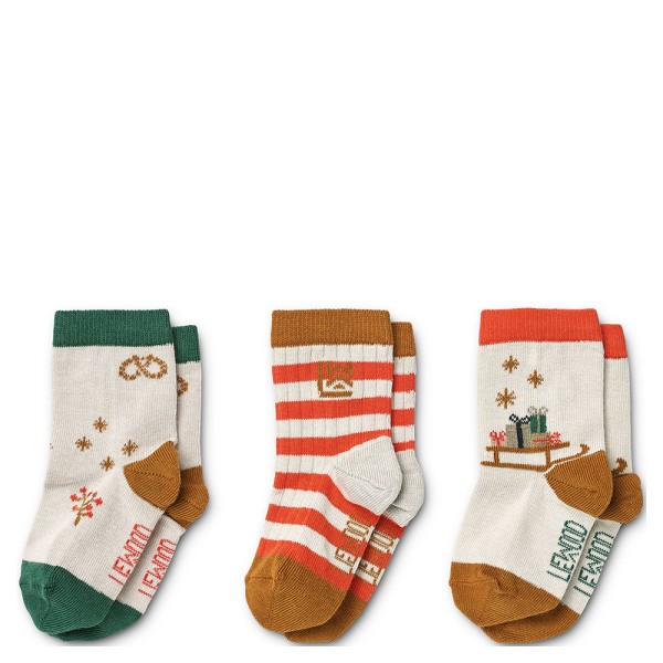 Socken Silas 3er-Set Holiday · sandy mix