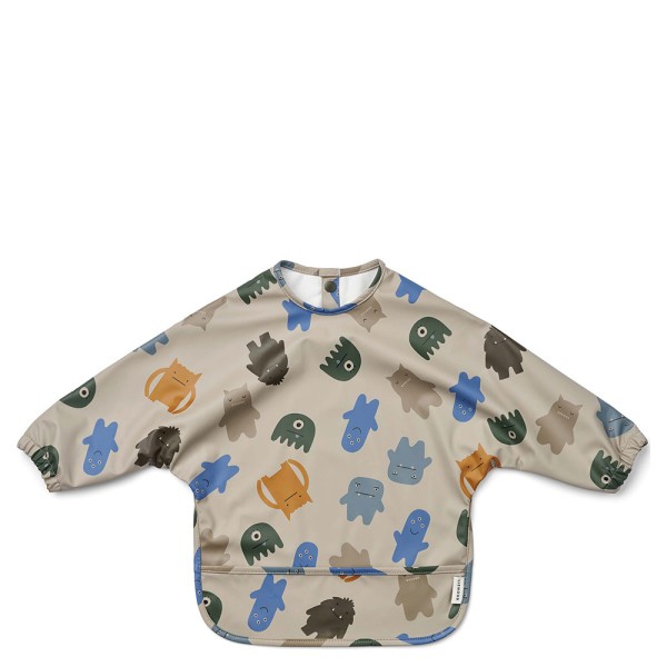 Lätzchen Merle mit Ärmel Monsters · blue mix
