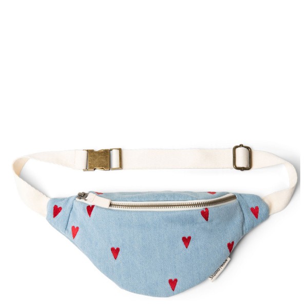 Kinder-Gürteltasche mini Denim · hearts