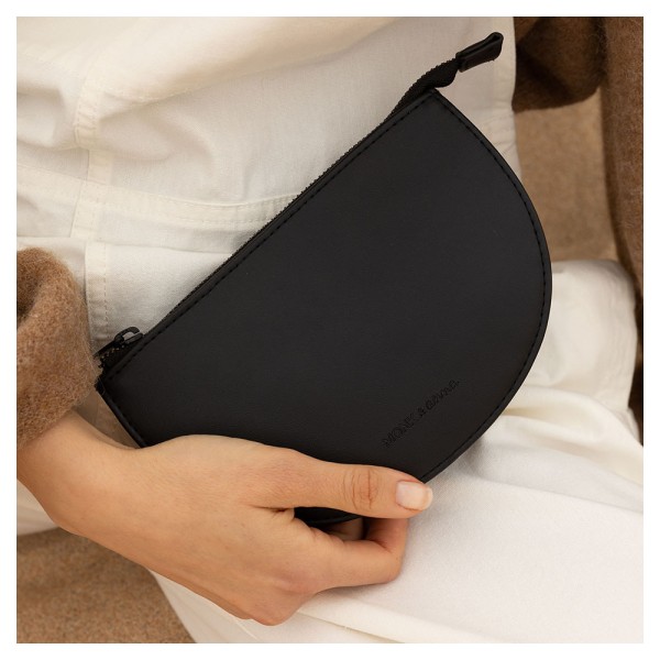 Half Moon Wallet Mondoto aus veganem Leder black