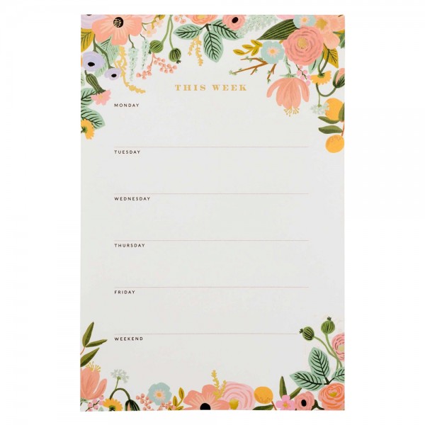 Large Memo Notepad Garden Party Pastel