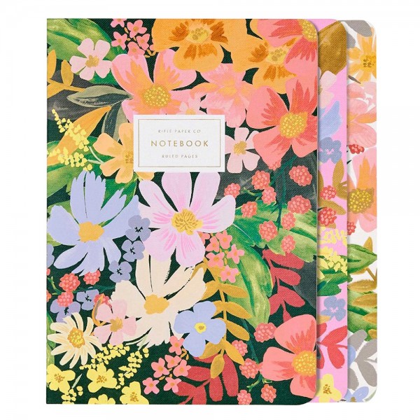 Stitched Notebook 3er-Set Marguerite