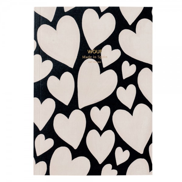 Notebook A5 liniert Black Love