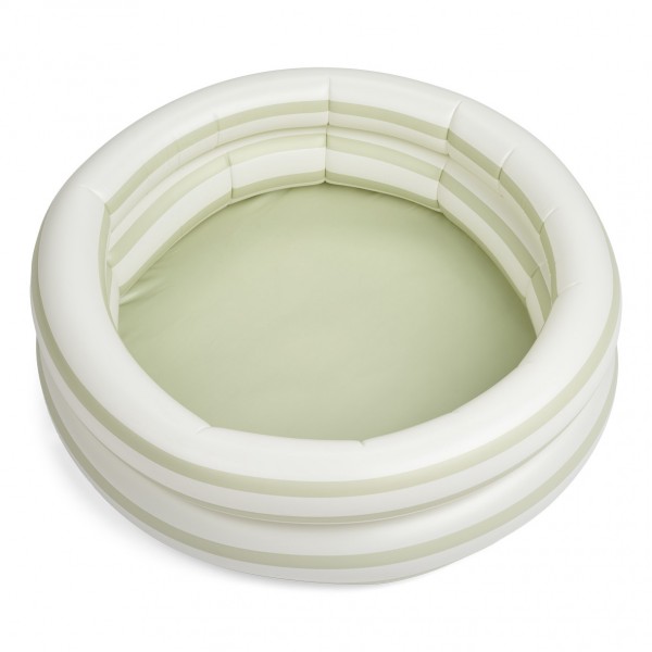 Pool Leonore small 80cm gestreift dusty mint / creme