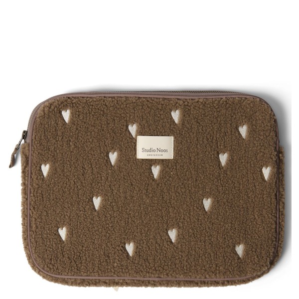Laptoptasche Teddy 13" · brown hearts