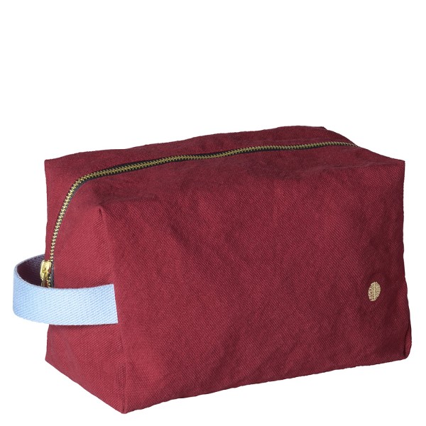 Pouch Cube large 22x14cm aus bio-Baumwolle wasserabweisend · cherry
