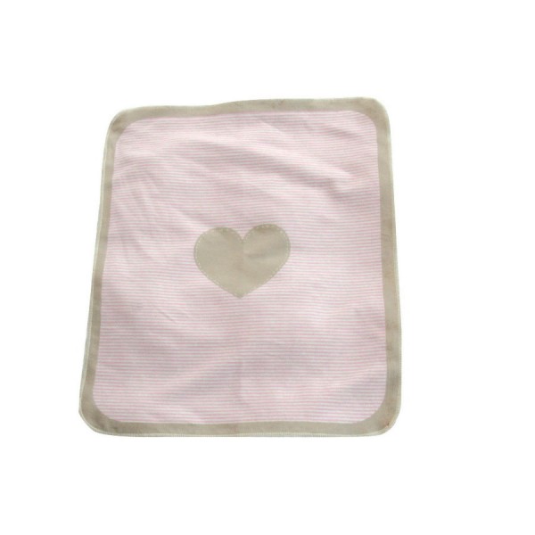 Babydecke JUWEL 70x90cm Herz altrosa