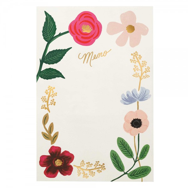 Large Memo Notepad Wildflowers
