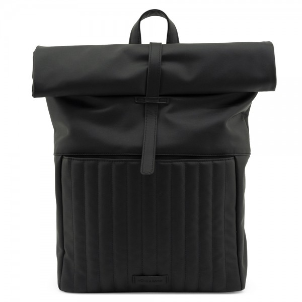 Rucksack Herb aus veganem Leder grain black